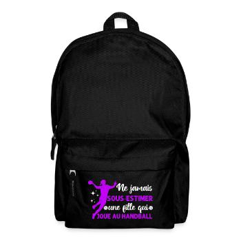 Jamais sous-estimer une fille qui joue au handball - Sac à dos - noir - Devant