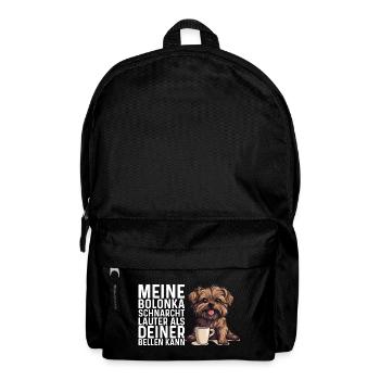 Meine Bolonka schnarcht lauter - Bolonka Zwetna - Rucksack - Schwarz - Vorne