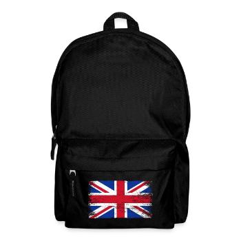 Distressed Union Jack Print - Backpack - black - Front