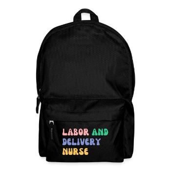 Arbeits- und Entbindungsschwester - Rucksack - Schwarz - Vorne