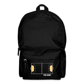 Handball Handballfeld Sprungwurf Handballhalle - Rucksack - Schwarz - Vorne