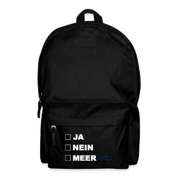Urlaub, weiß - Rucksack - Schwarz - Vorne