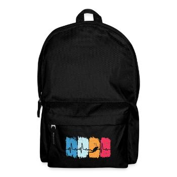 Tauchen Retro Herzschlag Taucher - Rucksack - Schwarz - Vorne