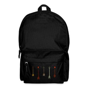Pfeile Bogenschütze Zielwasser Bogen Zielscheibe - Rucksack - Schwarz - Vorne