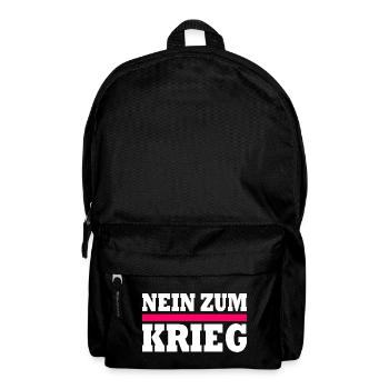 Nein zum krieg - Rucksack - Schwarz - Vorne