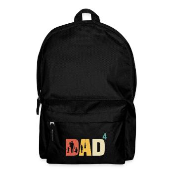 Dad High 4 Dad 4 Kids Quadruple Dad Gift - Backpack - black - Front