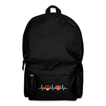 Vietnam Deutschland Herzschlag Flagge Vietnamese - Rucksack - Schwarz - Vorne