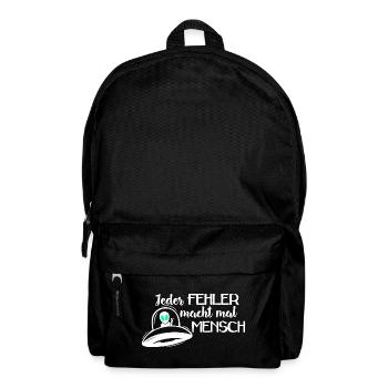 UFO - Jeder FEHLER macht mal MENSCH2 - Rucksack - Schwarz - Vorne