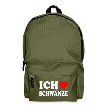 Ich liebe schwänze - Rucksack - Olivgrün - Vorne