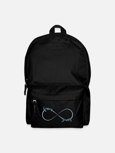 forever young - Unendlichkeitszeichen - Rucksack - Schwarz