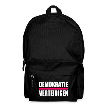demokratie verteidigen - Rucksack - Schwarz - Vorne