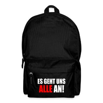 Es geht uns alle an - Rucksack - Schwarz - Vorne