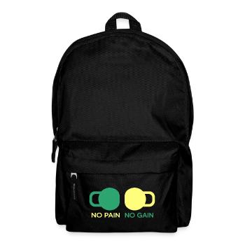 Calisthenics Gym "Pain-Gain" Muscle Fit - Backpack - black - Front