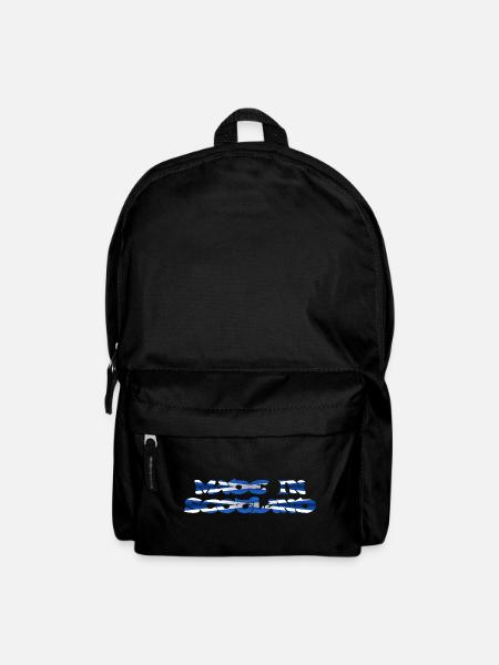 Made in Scotland flag color text design gift - Backpack - black