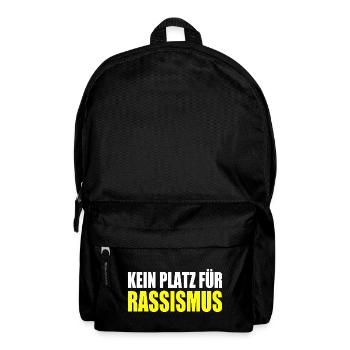 kein platz für rassismus - Rucksack - Schwarz - Vorne
