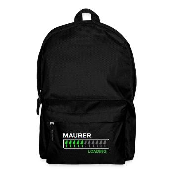 Maurer mauern Mörtel Maurermeister Maurerkelle - Rucksack - Schwarz - Vorne