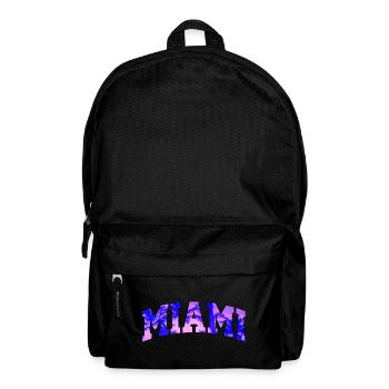 Logo der Miami Purple University - Rucksack - Schwarz - Vorne