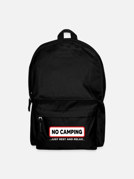 wildcamping camper outdoor "no camping" - Rucksack - Schwarz