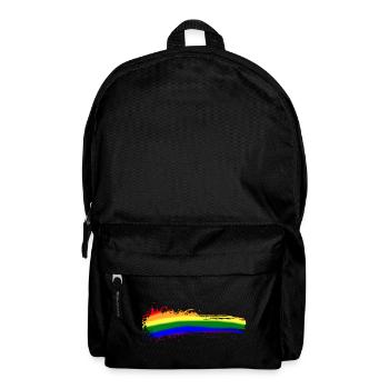 Color Stroke Colorful Rainbow LGBTQ Censorship Symbol - Backpack - black - Front