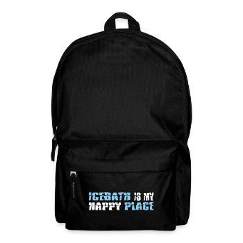 Ice bath winter swimmers "Icebath happy place" - Backpack - black - Front