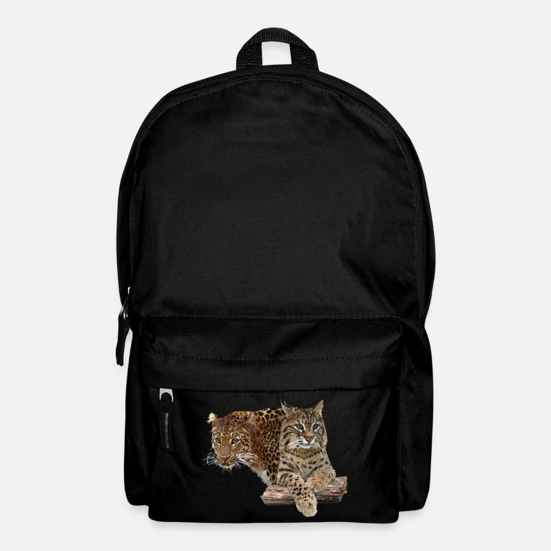 Leopard und Luchs - Rucksack - Schwarz