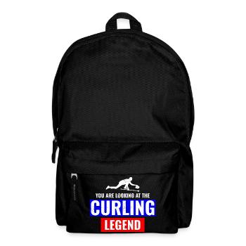 Curling Legend Winter Ice Sport Curler Drôle - Sac à dos - noir - Devant