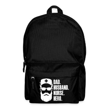 Dad Husband Nurse Hero - Nurse Caregiver - Backpack - black - Front