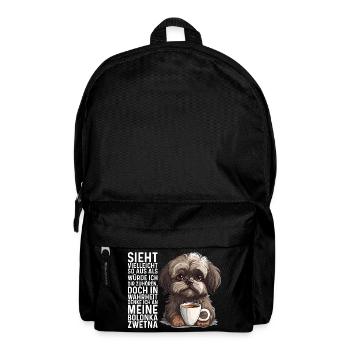 Ich denke an meine Bolonka Zwetna Hund Bolonka - Rucksack - Schwarz - Vorne