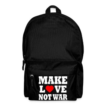 Make love not war - Sac à dos - noir - Devant