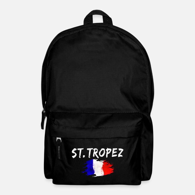 St. Tropez Frankreich Flagge Saint Tropez - Rucksack - Schwarz
