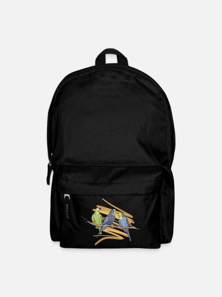 Budgerigar drawing - Backpack - black