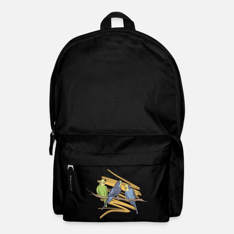 Dessin de la perruche - Sac à dos - noir