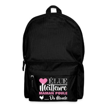 T shirt maman meilleure maman poule humour cadeau - Sac à dos - noir - Devant