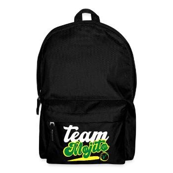 team mojito personalisierte Humor Geschenkidee - Rucksack - Schwarz - Vorne