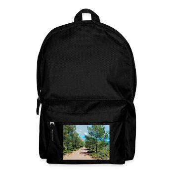 Zeichnung der Provence - Wanderweg - Rucksack - Schwarz - Vorne