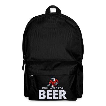 Welding Welder Metal Construction Ironworker Beer - Backpack - black - Front
