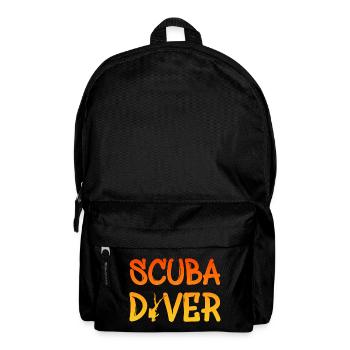 Scuba Diver - Taucher - Tauchen - Diving - Rucksack - Schwarz - Vorne