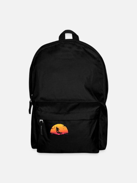Sunrise Surf Surfer T-Shirt Surfen - Rucksack - Schwarz