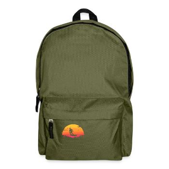 Sunrise Surf Surfer T-Shirt Surfen - Rucksack - Olivgrün - Vorne