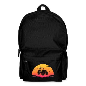 Sunrise Traktor T-Shirt Landwirt Traktor - Rucksack - Schwarz - Vorne