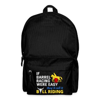 Barrel Racer Rodeo Racing Horse Riding Race Lustig - Rucksack - Schwarz - Vorne