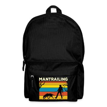 Mantrailer Mantrailing Fährtenhund Hundesport - Rucksack - Schwarz - Vorne