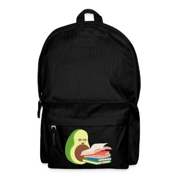 Lustige Avocado liest Bücher - Rucksack - Schwarz - Vorne