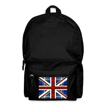 Tartan Union Jack - Rucksack - Schwarz - Vorne