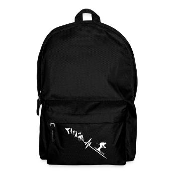 Skifahren Skifahrer Lover EKG Design - Geschenk - Rucksack - Schwarz - Vorne