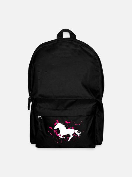 Chevaux Équitation Motif cheval au galop - Sac à dos - noir