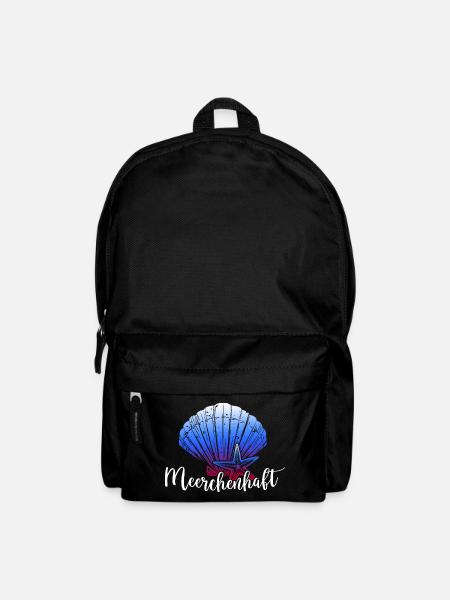 meer meerweh moin moin meerjungfrau küstenkind - Rucksack - Schwarz