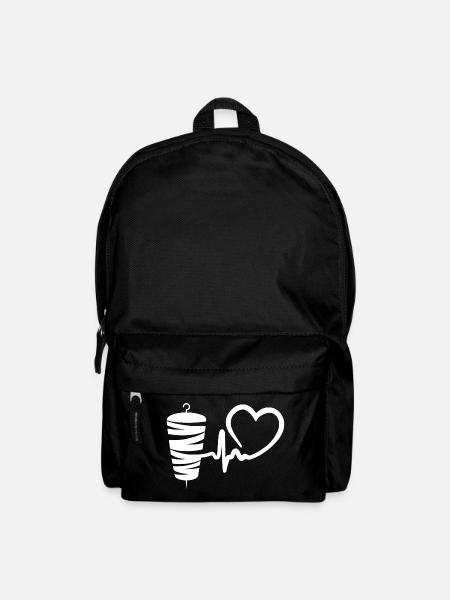Kebab Lover Kebab Grill Heart - Rucksack - Schwarz