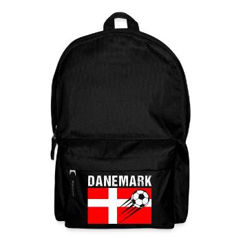 Denmark Flag Danish Football Gift - Backpack - black - Front