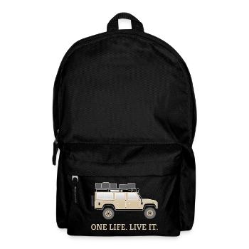 Rooftop Tent Offroad 4x4 Travel Vehicle T-Shirt - Backpack - black - Front